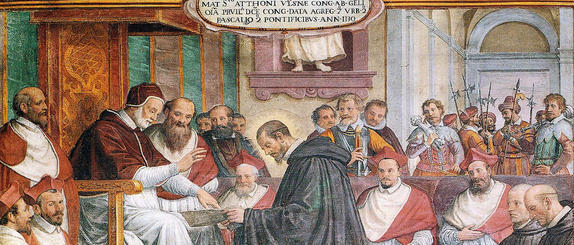 Meeting between the Pope Innocenzo II and the Abbot Atto